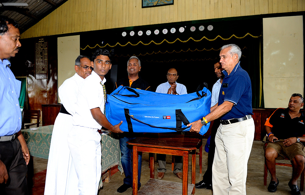 on behalf of NCHS to St.Patrick’s College Rector Rev. Father Jerome Selvanayagam and cricket team captain accompanied by NCHS officials.